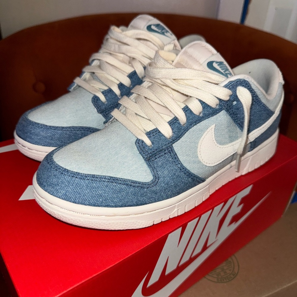 Nike women  Denim Blue and White Sneakers